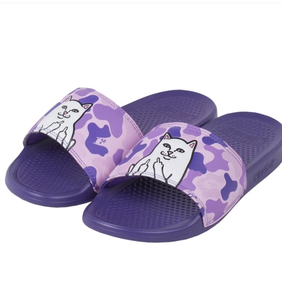 Ripndip LORD NERMAL SLIDES (PURPLE CAMO)Cat Slide Sandals size 6 - Picture 1 of 9